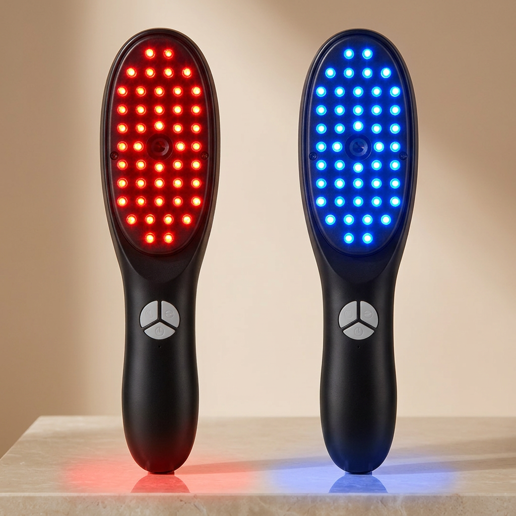 Carefy Laser Hair Growth Comb with red and blue LED light therapy