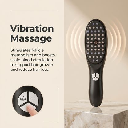 Carefy hair comb — Vibration Massage infographic